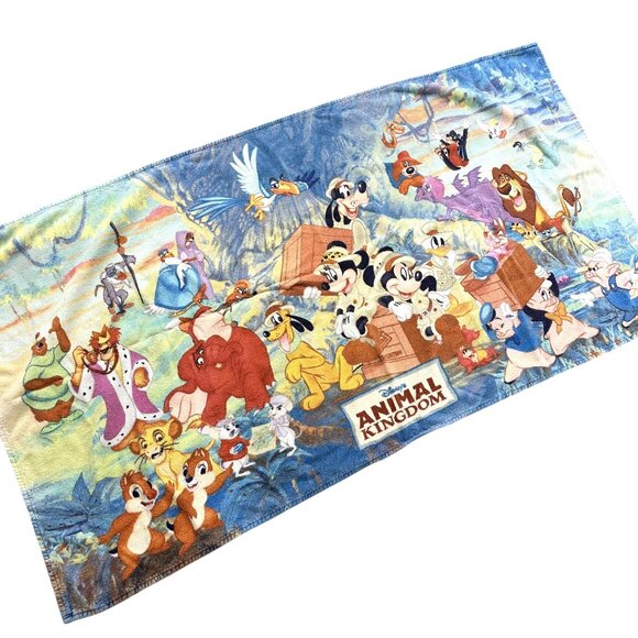 Disney Animal Kingdom Beach Towel Classic Characters 57 x 30 Cotton Blend - Picture 1 of 7